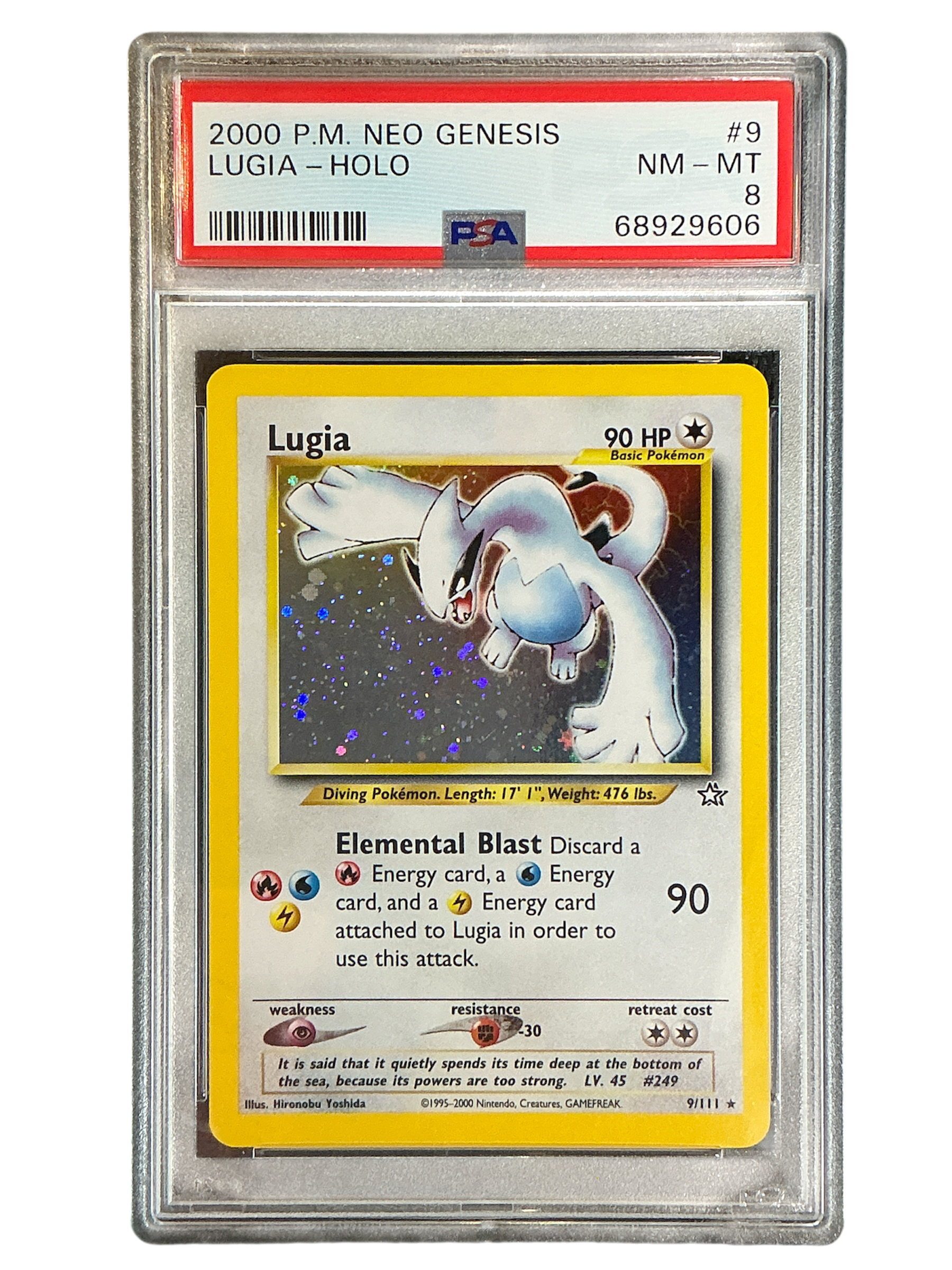 Neo Genesis  009/111 PSA8 #68929606 Lugia  - Unlimited Holofoil - Holo Rare