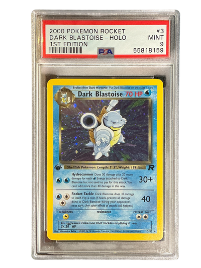 Team Rocket  003/82 PSA9 #55818159 Dark Blastoise (3)  - 1st Edition Holofoil - Holo Rare