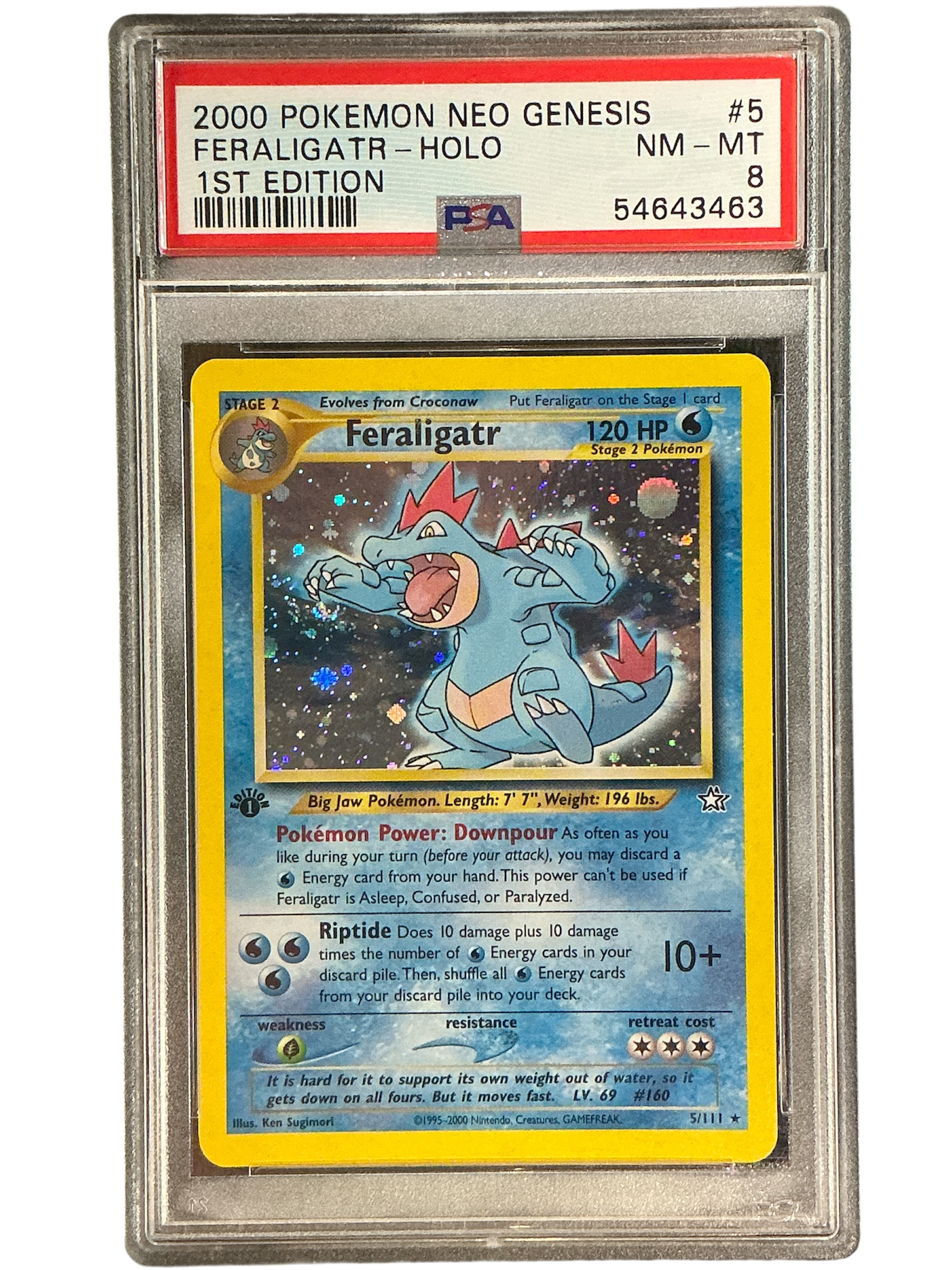 Neo Genesis  005/111 PSA8 #54643463 Feraligatr (5)  - 1st Edition Holofoil - Holo Rare