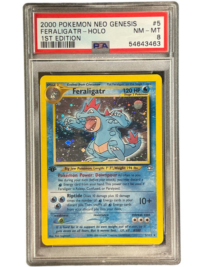Neo Genesis  005/111 PSA8 #54643463 Feraligatr (5)  - 1st Edition Holofoil - Holo Rare