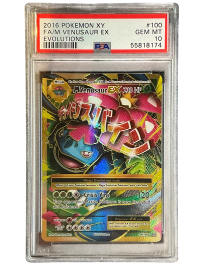 XY  Evolutions  100/108 PSA10 #55818174 M Venusaur EX (Full Art)  - Holofoil - Ultra Rare
