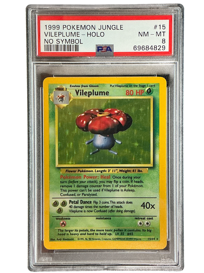 Jungle  015/64 PSA8 #69684829 Vileplume (15)  - Unlimited Holofoil - Holo Rare