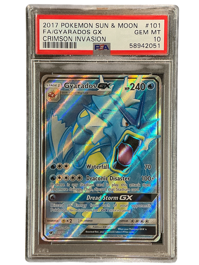 SM  Crimson Invasion 101/111 PSA10 #58942051 Gyarados GX (Full Art)  - Holofoil - Ultra Rare