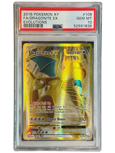 XY  Evolutions  106/108 PSA10 #52591836 Dragonite EX (Full Art)  - Holofoil - Ultra Rare