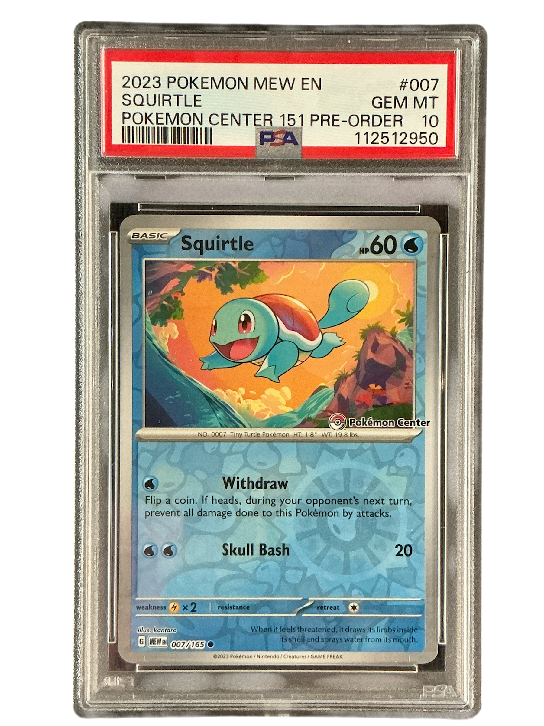 Miscellaneous Cards & Products  007/165 PSA10 #112512950 Squirtle  - Reverse Holofoil - Promo