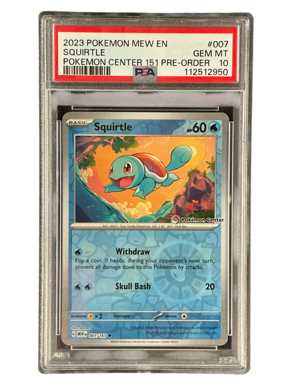 Miscellaneous Cards & Products  007/165 PSA10 #112512950 Squirtle  - Reverse Holofoil - Promo