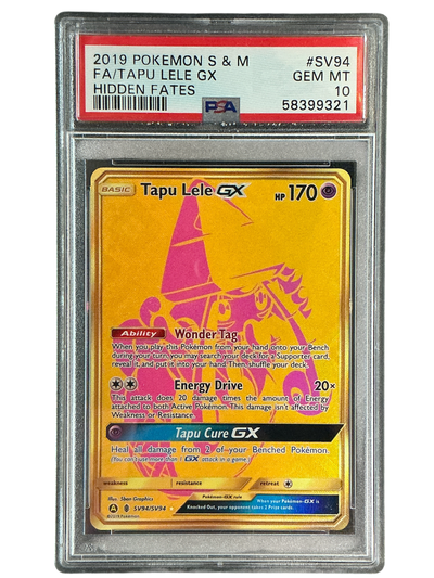 Hidden Fates Shiny Vault  SV94 PSA10 #58399321 Tapu Lele GX  - Holofoil - Shiny Holo Rare