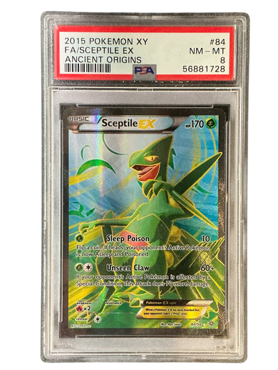 XY  Ancient Origins  084/98 PSA8 #56881728 Sceptile EX (84 Full Art)  - Holofoil - Ultra Rare
