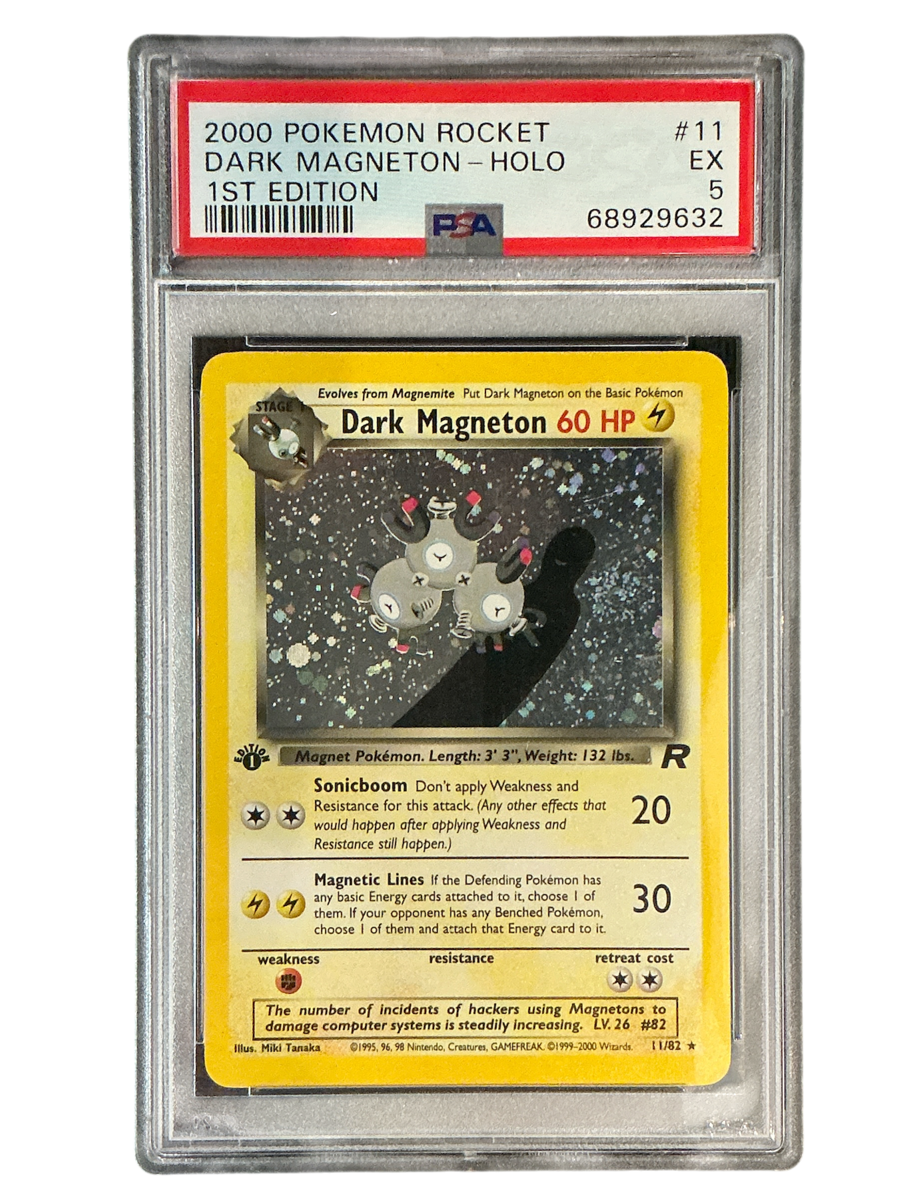 Team Rocket  011/82 PSA5 #68929632 Dark Magneton (11)  - 1st Edition Holofoil - Holo Rare