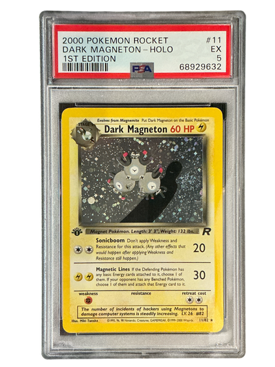 Team Rocket  011/82 PSA5 #68929632 Dark Magneton (11)  - 1st Edition Holofoil - Holo Rare