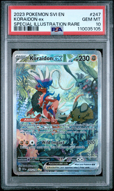 SV01 Scarlet & Violet Base Set  247/198 PSA10 #110035105 Koraidon ex  - Holofoil - Special Illustration Rare