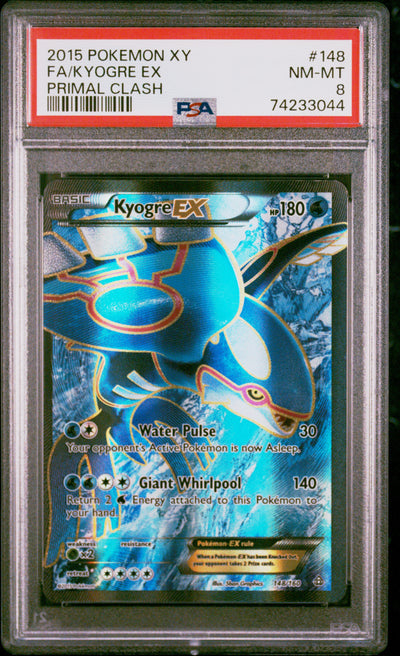 XY  Primal Clash  148 PSA8 #74233044 Kyogre EX (148 Full Art)  - Holofoil - Ultra Rare