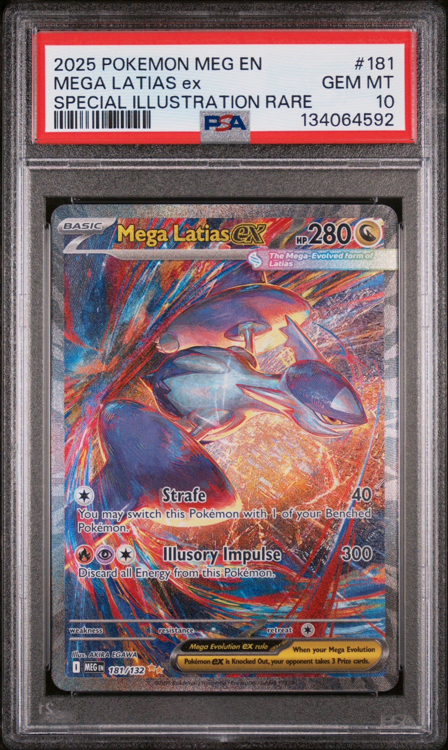 ME01 Mega Evolution  181/132 PSA10 #134064592 Mega Latias ex  - Holofoil - Special Illustration Rare