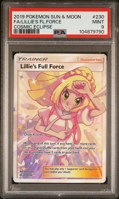 SM  Cosmic Eclipse  230 PSA9 #104879790 Lillie's Full Force (Full Art)  - Holofoil - Ultra Rare