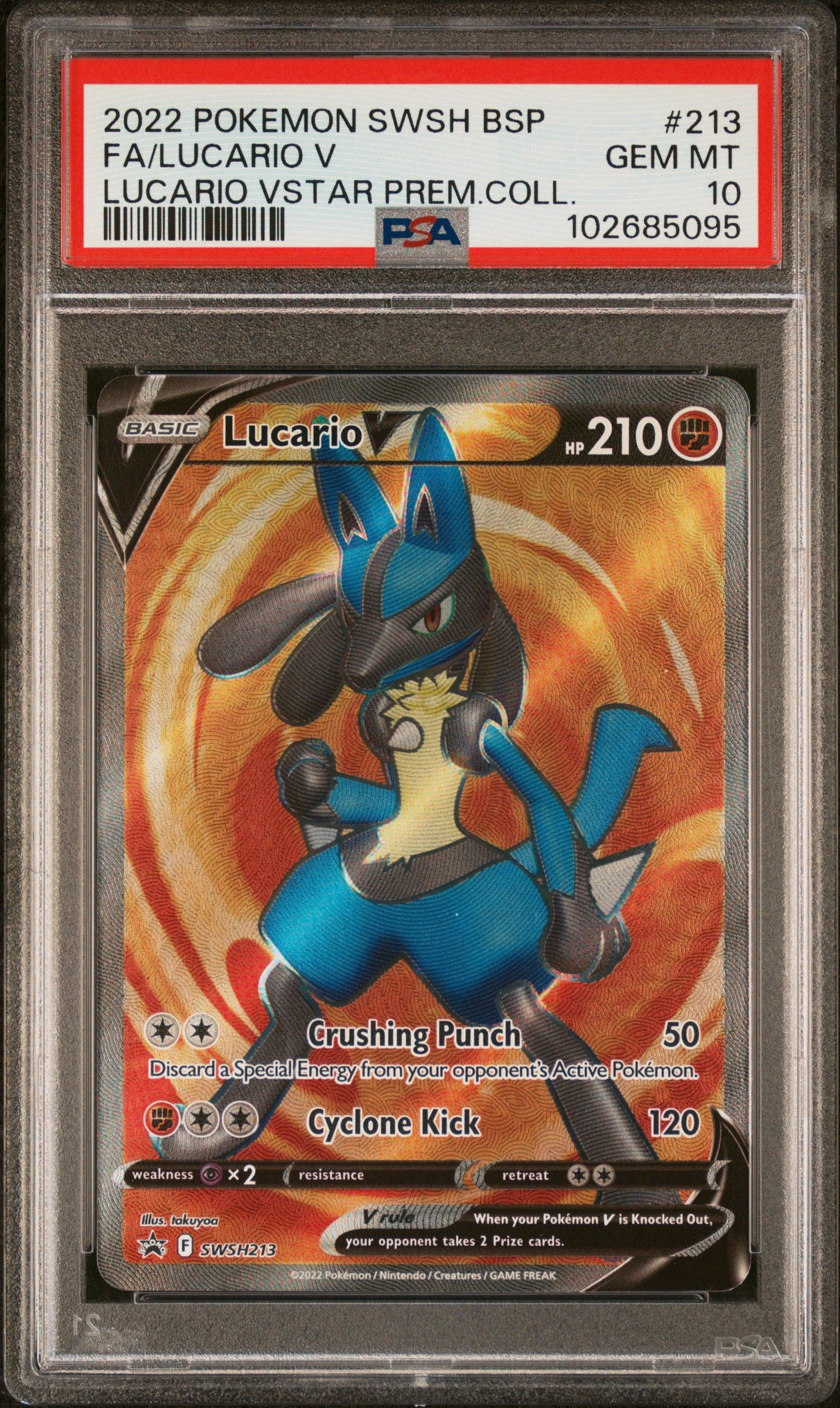 SWSH Sword & Shield Promo Cards  SWSH213 PSA10 #102685095  Lucario V  - Holofoil - Promo