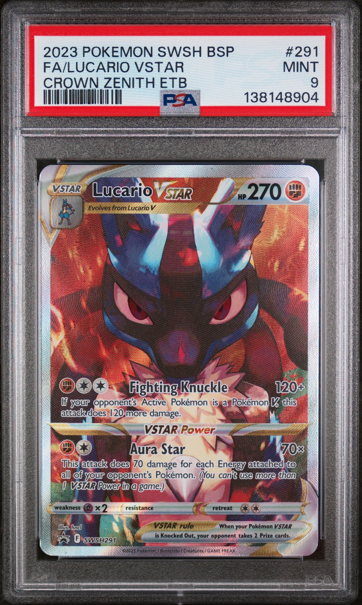 SWSH Sword & Shield Promo Cards  SWSH291 PSA9 #138148904 Lucario VSTAR  - Holofoil - Promo