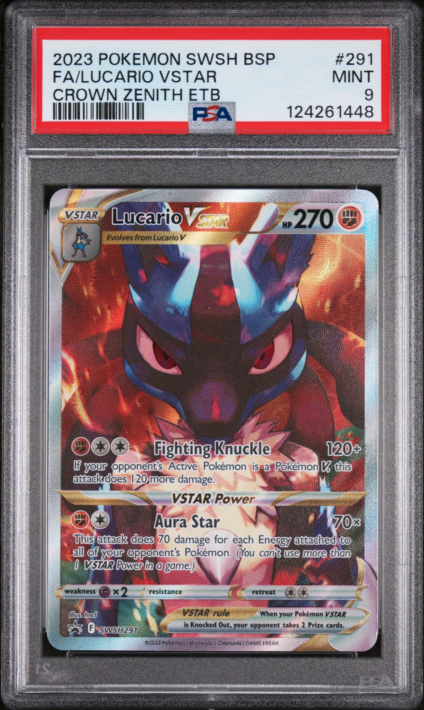 SWSH Sword & Shield Promo Cards  SWSH291 PSA9 #124261448 Lucario VSTAR  - Holofoil - Promo