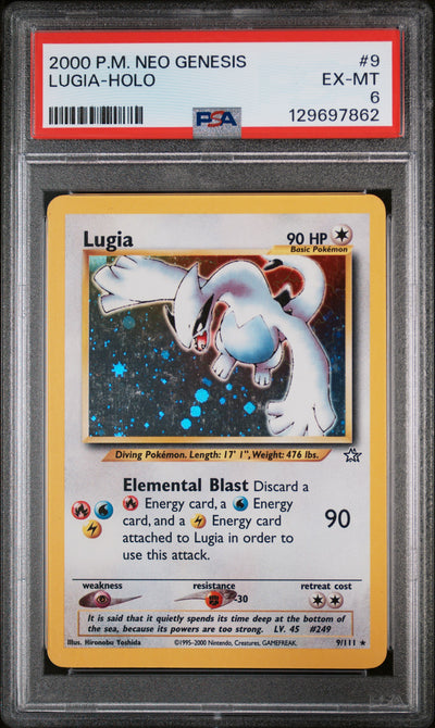 Neo Genesis  009/111 PSA6 #129697862 Lugia  - Unlimited Holofoil - Holo Rare