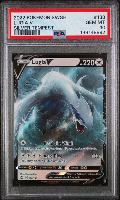 SWSH12 Silver Tempest  138/195 PSA10 #138148892 Lugia V  - Holofoil - Ultra Rare