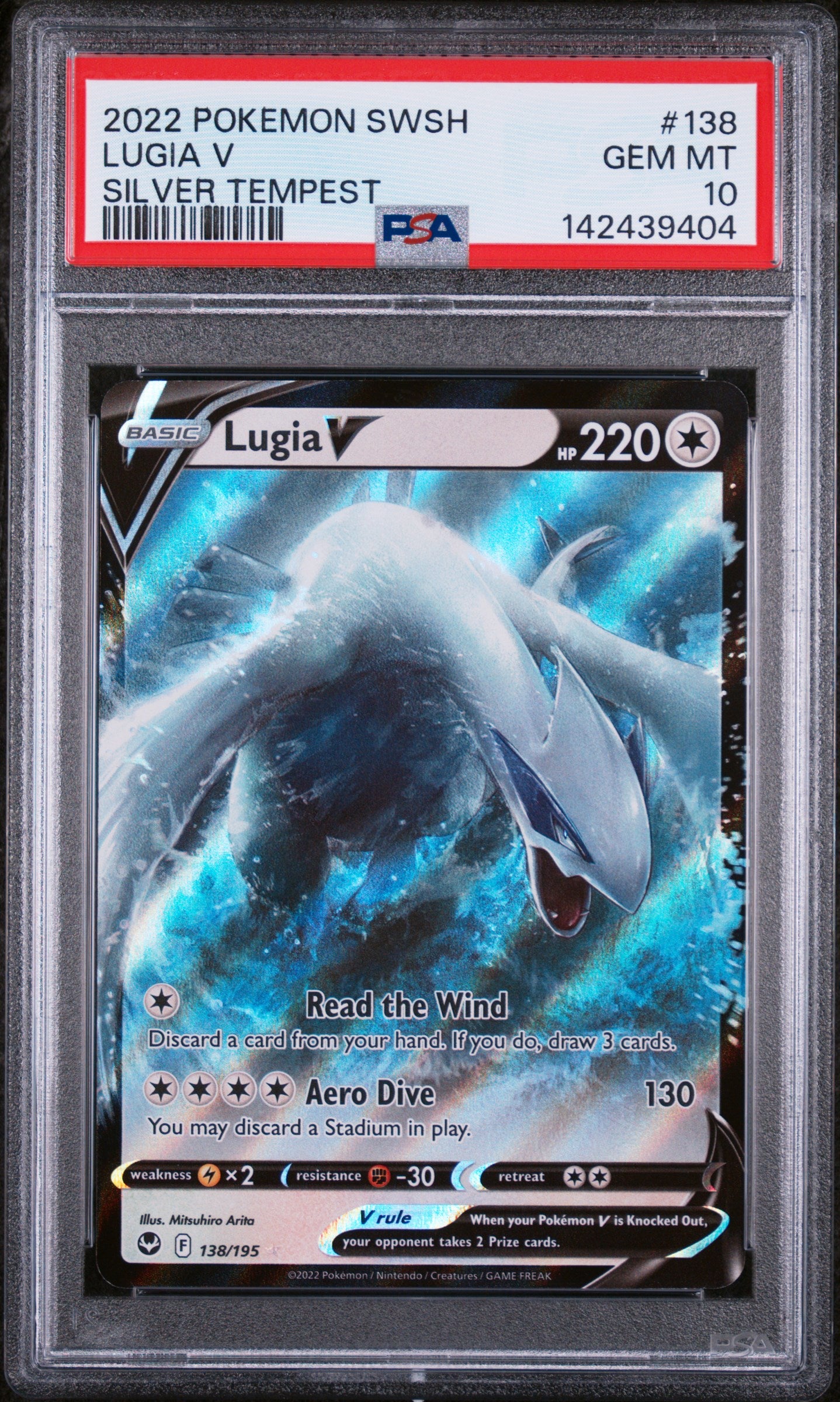 SWSH12 Silver Tempest  138/195 PSA10 #142439404 Lugia V  - Holofoil - Ultra Rare