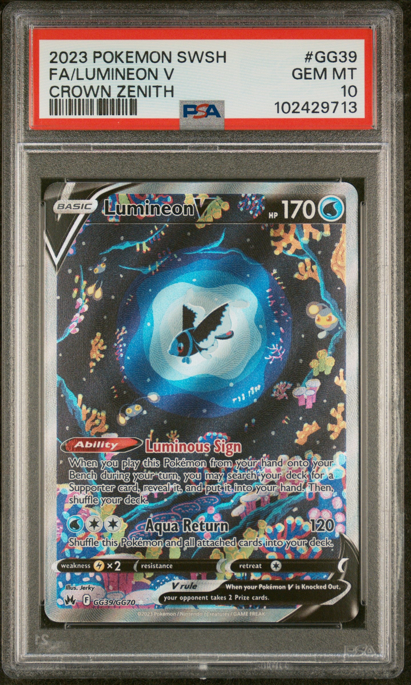 Crown Zenith Galarian Gallery  GG39/GG70 #102429713 Lumineon V  - Holofoil - Ultra Rare
