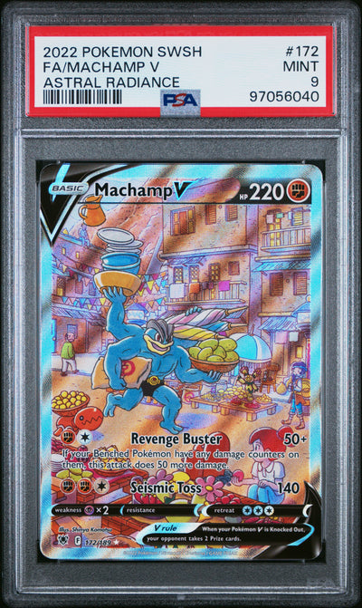 SWSH10 Astral Radiance  172/189 PSA9 #97056040 Machamp V (Alternate Full Art)  - Holofoil - Ultra Rare