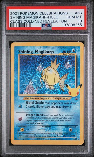 Celebrations Classic Collection  066/64 PSA10 #137808255 Shining Magikarp  - Holofoil - Classic Collection