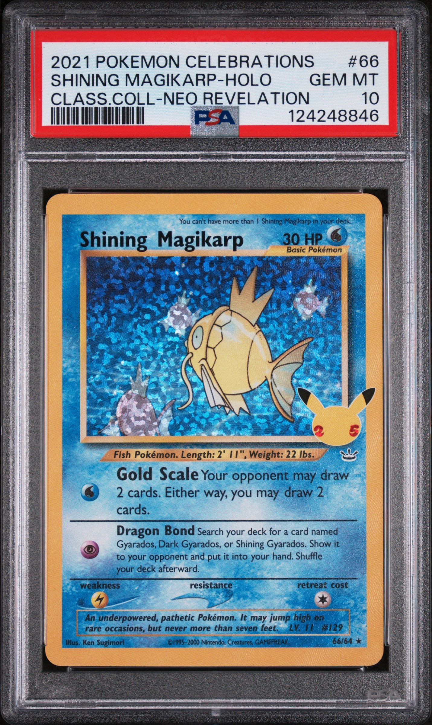 Celebrations Classic Collection  066/64 PSA10 124248846 Shining Magikarp  - Holofoil - Classic Collection