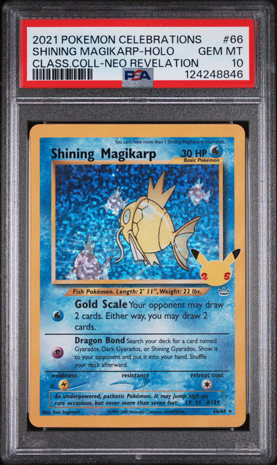 Celebrations Classic Collection  066/64 PSA10 124248846 Shining Magikarp  - Holofoil - Classic Collection