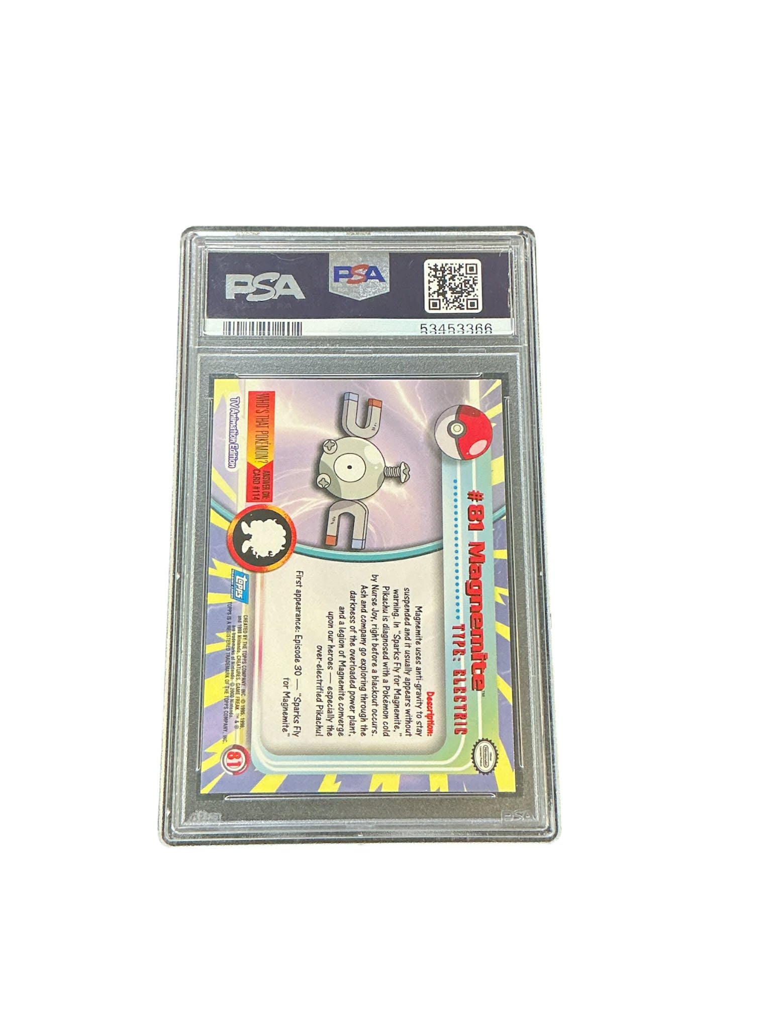 Topps Chrome 2000 - Series 1 &2 #081 - PSA8 #53453366 - Magnemite