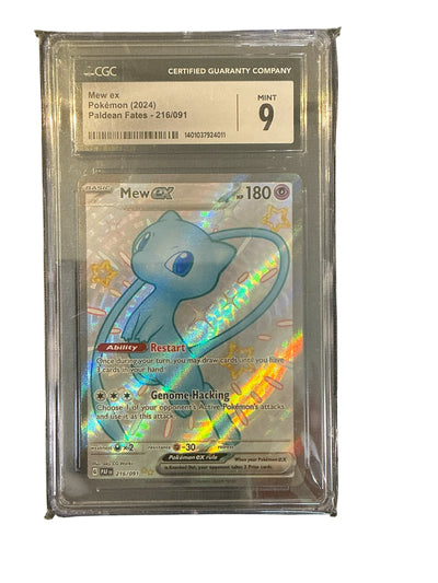 SV Paldean Fates  216/091 CGC9 #1401037924011 Mew ex  - Holofoil - Shiny Ultra Rare