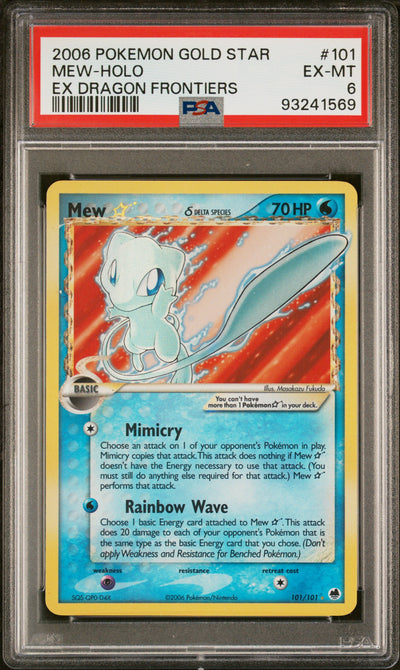 Dragon Frontiers  101 PSA6 #93241569 Mew Star (Delta Species)  - Holofoil - Ultra Rare