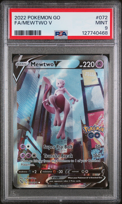 Pokemon GO  072/078 PSA9 #127740468 Mewtwo V (Alternate Full Art)  - Holofoil - Ultra Rare