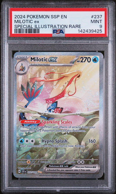 SV08 Surging Sparks  237/191 PSA9 #142439425 Milotic ex  - Holofoil - Special Illustration Rare