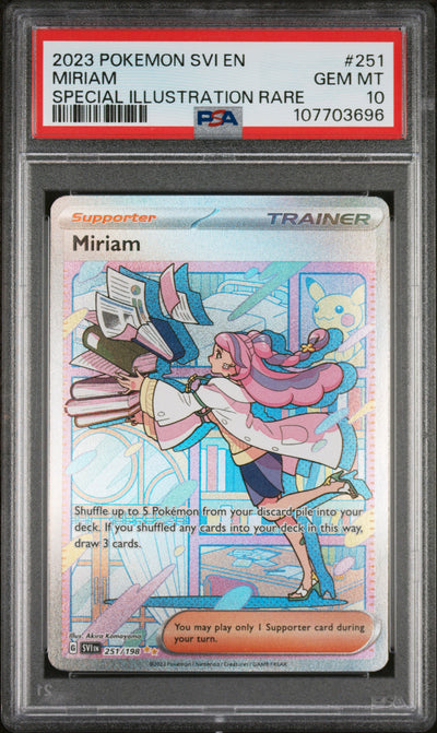 SV01 Scarlet & Violet Base Set  251/198 PSA10 #107703696 Miriam  - Holofoil - Special Illustration Rare