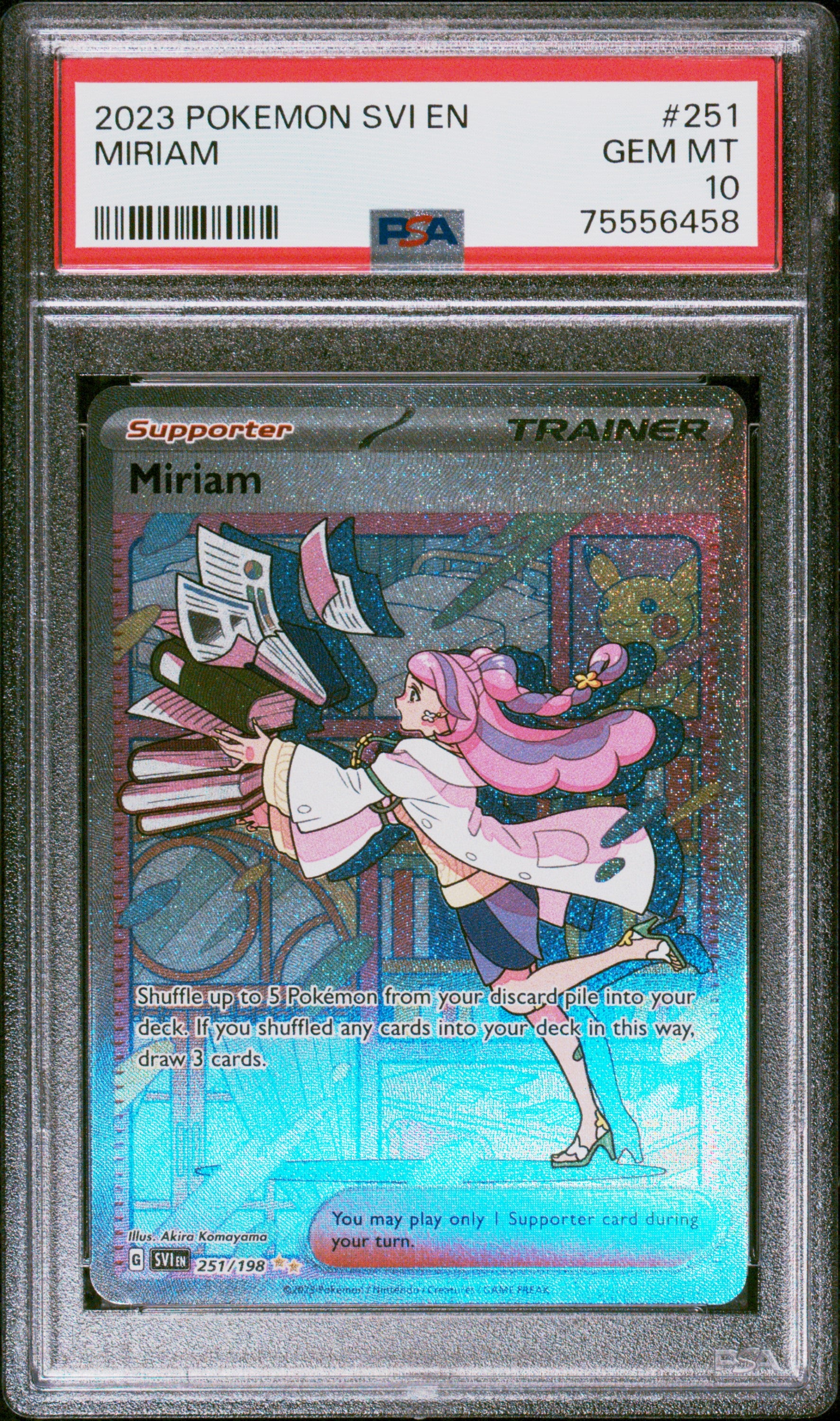 SV01 Scarlet & Violet Base Set  251/198 PSA10 #75556458 Miriam  - Holofoil - Special Illustration Rare