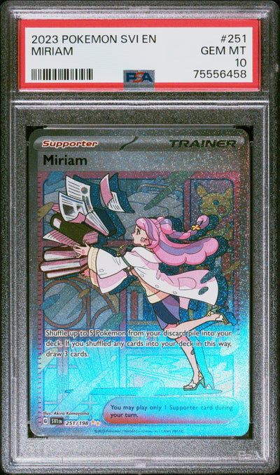 SV01 Scarlet & Violet Base Set  251/198 PSA10 #75556458 Miriam  - Holofoil - Special Illustration Rare