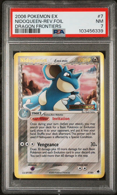 Dragon Frontiers  007/101 PSA7 #103456339 Nidoqueen (Delta Species)  - Reverse Holofoil - Holo Rare