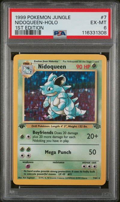 Jungle  007/64 PSA6 #116331308 Nidoqueen (7)  - 1st Edition Holofoil - Holo Rare