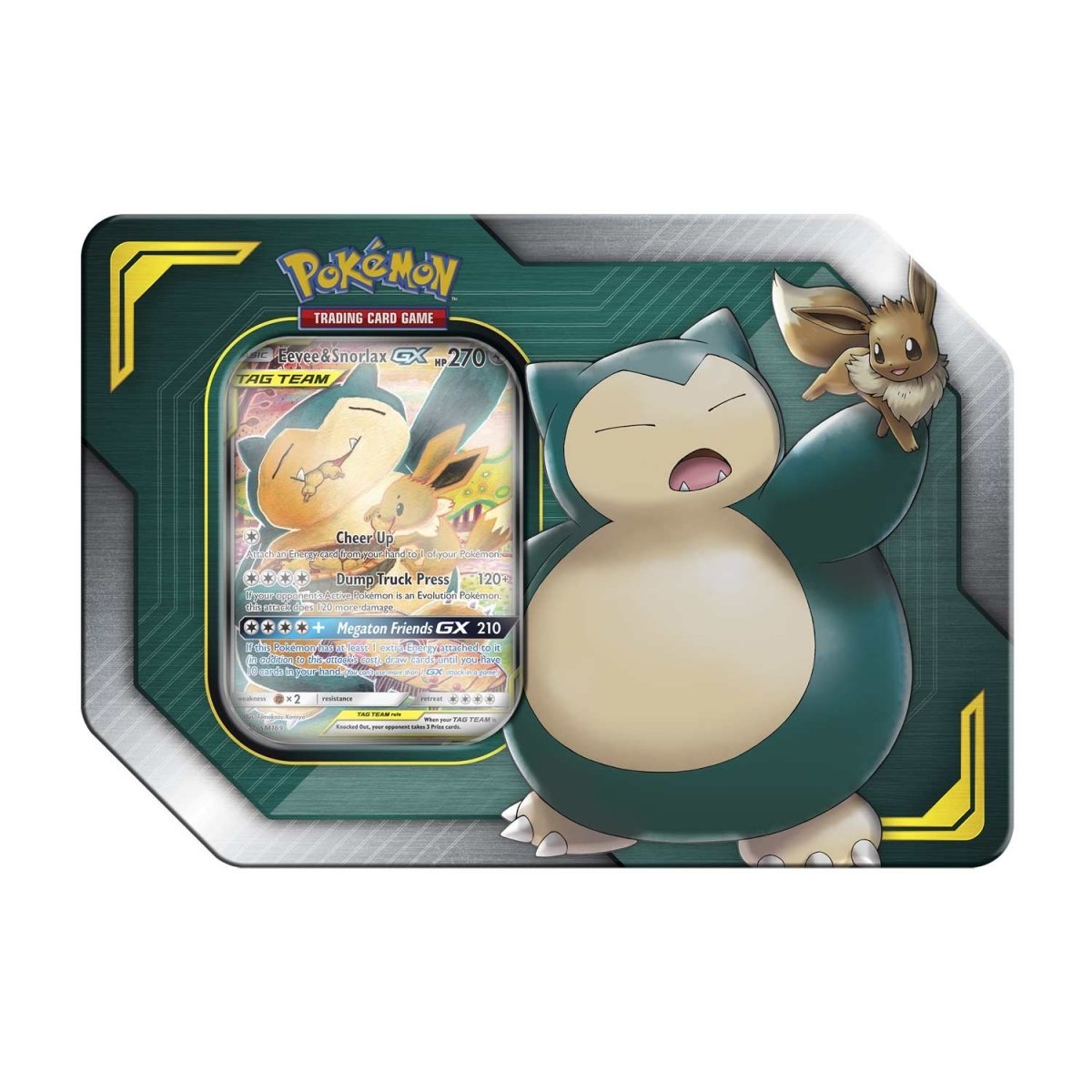 Pokemon Sun & Moon - Eevee & Snorlax Tag Team Tin (Imperfect Condition)