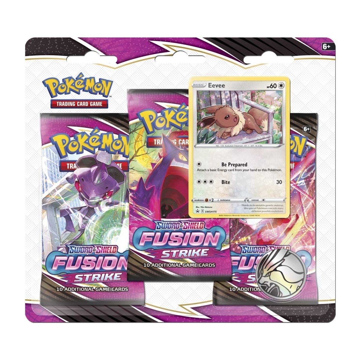 Pokemon Sword & Shield - SWSH08 - Fusion Strike 3-pack Blister (Eevee)
