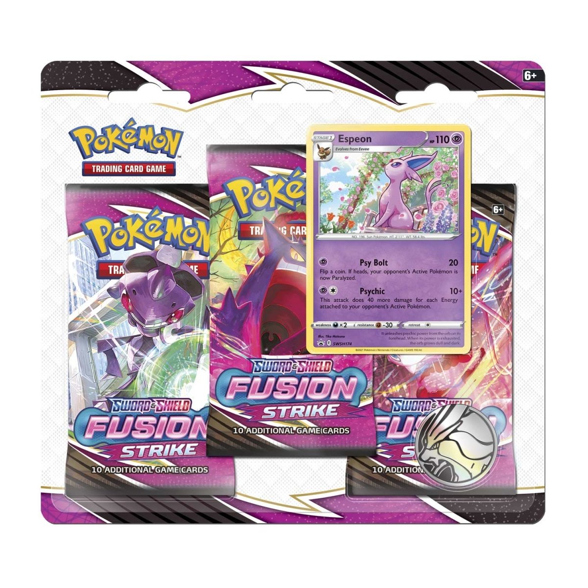 Pokemon Sword & Shield - SWSH08 - Fusion Strike 3-pack Blister (Espeon)