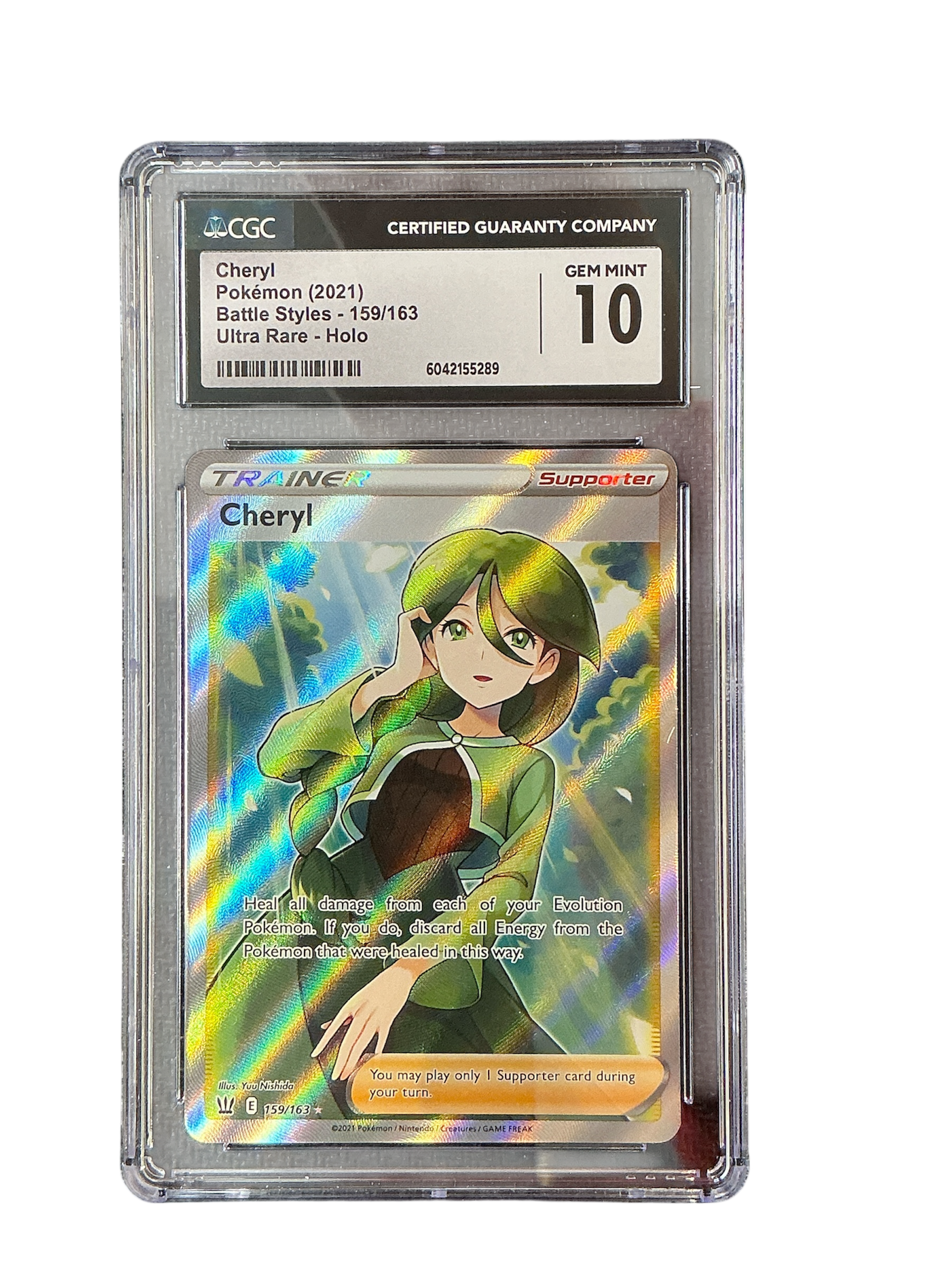 SWSH05 Battle Styles  159/163 CGC10 #6042155289 Cheryl (Full Art)  - Holofoil - Ultra Rare