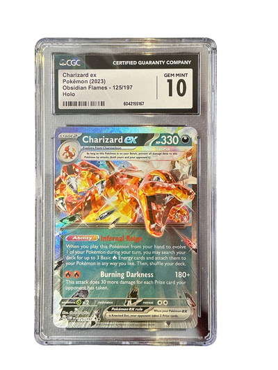 SV03 Obsidian Flames  125/197 CGC10 #6042155167 Charizard ex  - Holofoil - Double Rare