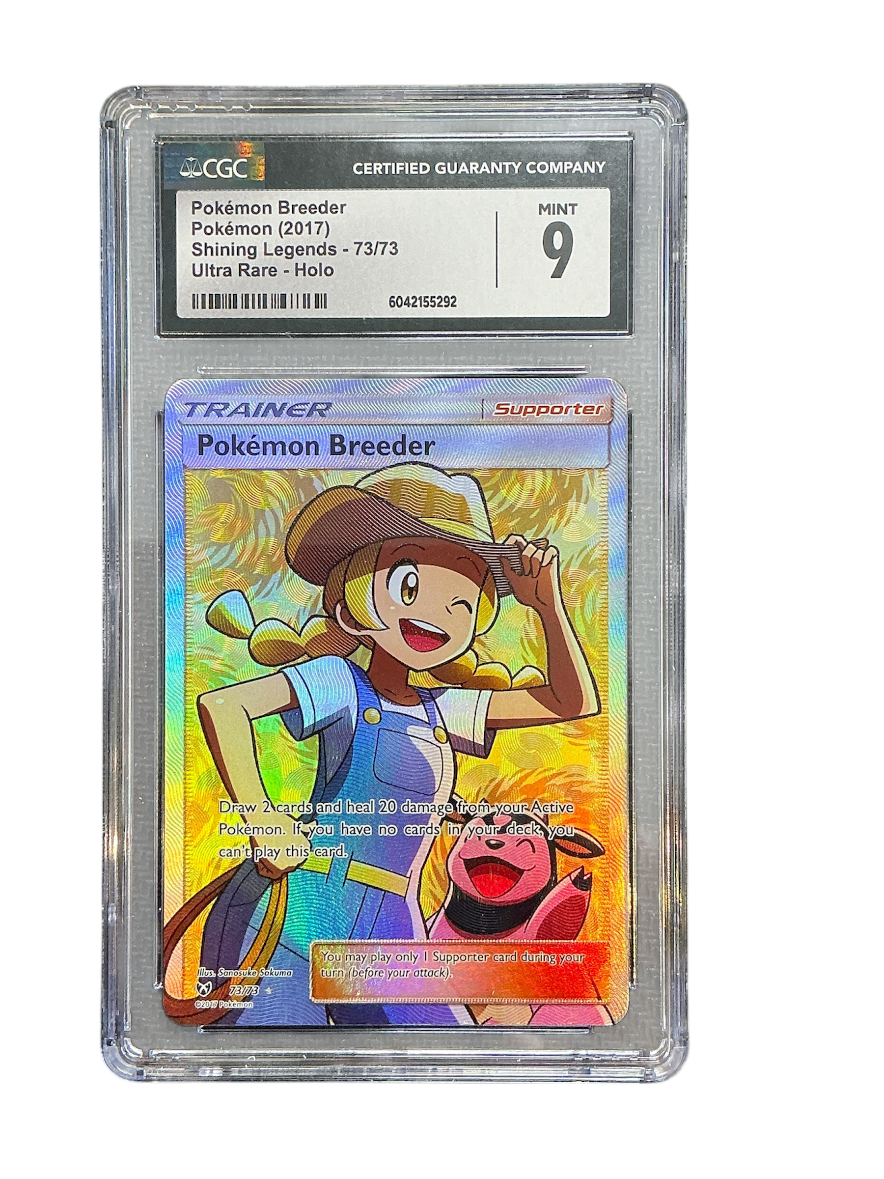 Shining Legends  073/73 CGC9 #6042155292 Pokemon Breeder (Full Art)  - Holofoil - Ultra Rare