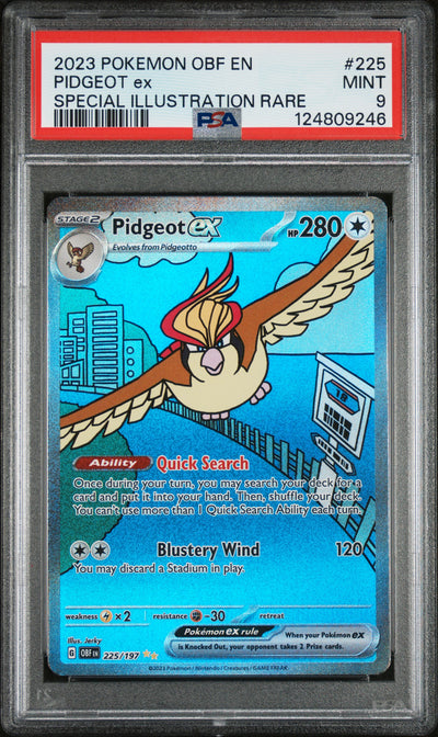 SV03 Obsidian Flames  225/197 PSA9 #124809246 Pidgeot ex  - Holofoil - Special Illustration Rare