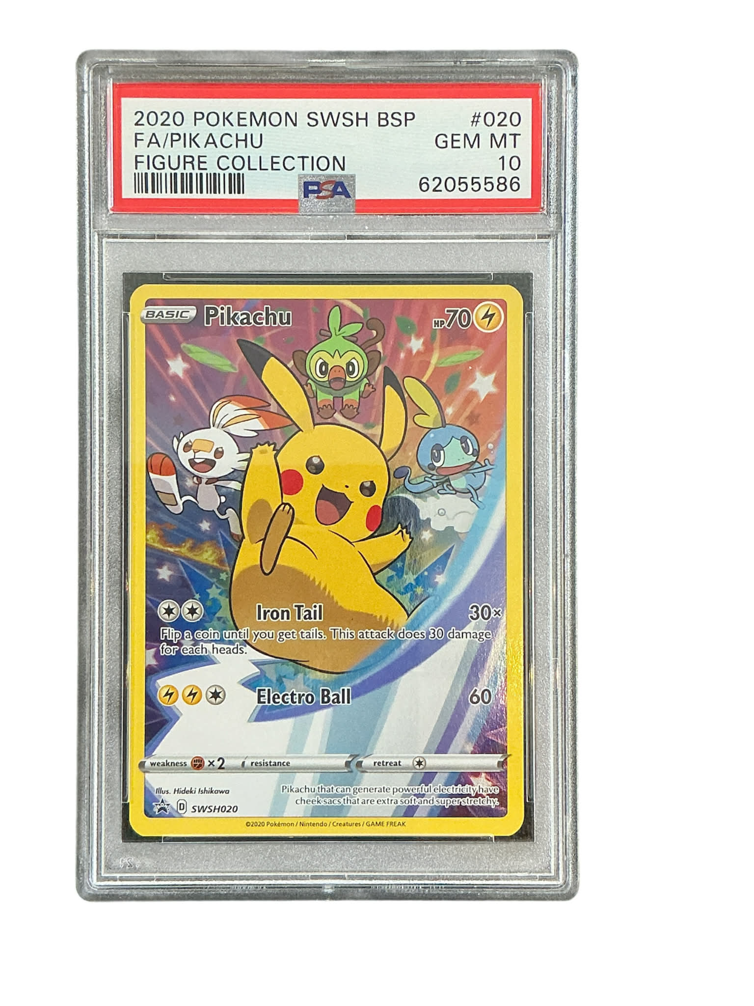 SWSH Sword & Shield Promo Cards  SWSH020 PSA10 #62055586 Pikachu  - Holofoil - Promo
