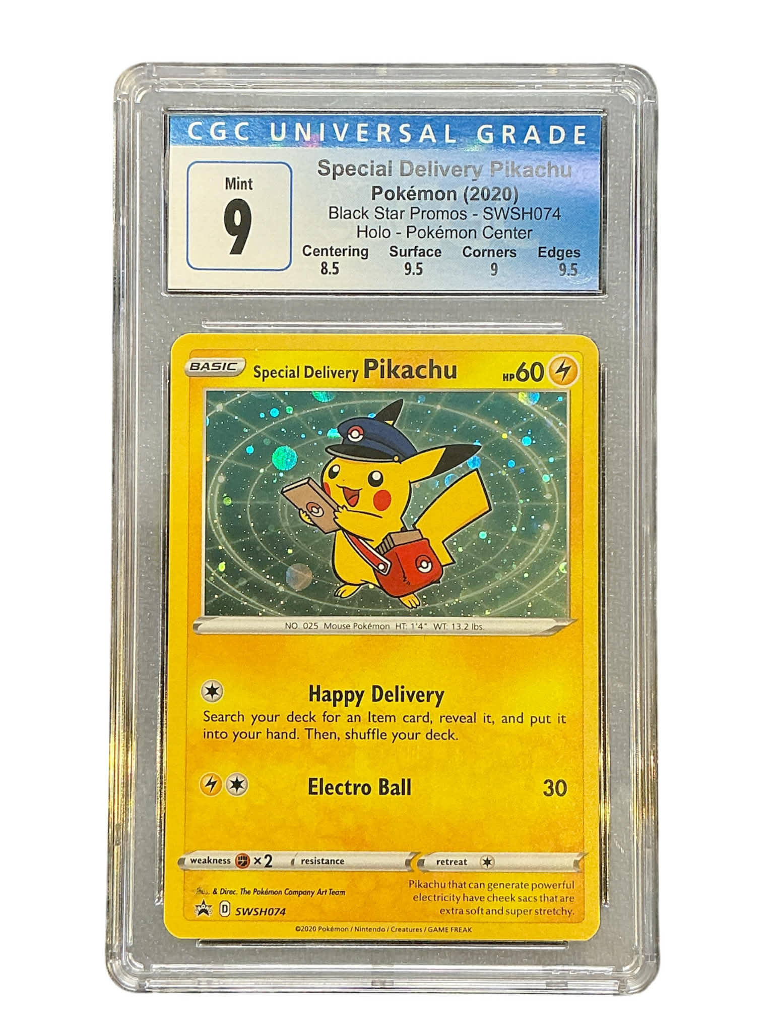 SWSH Sword & Shield Promo Cards  SWSH074 CGC9 #3883733073 Special Delivery Pikachu  - Holofoil - Promo (Copy)