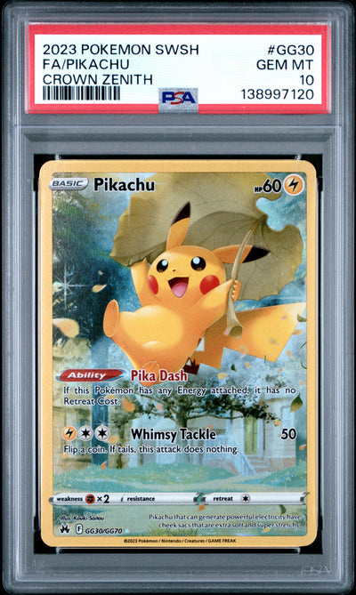 Crown Zenith Galarian Gallery  GG30/GG70 PSA10 #138997120 Pikachu  - Holofoil - Ultra Rare