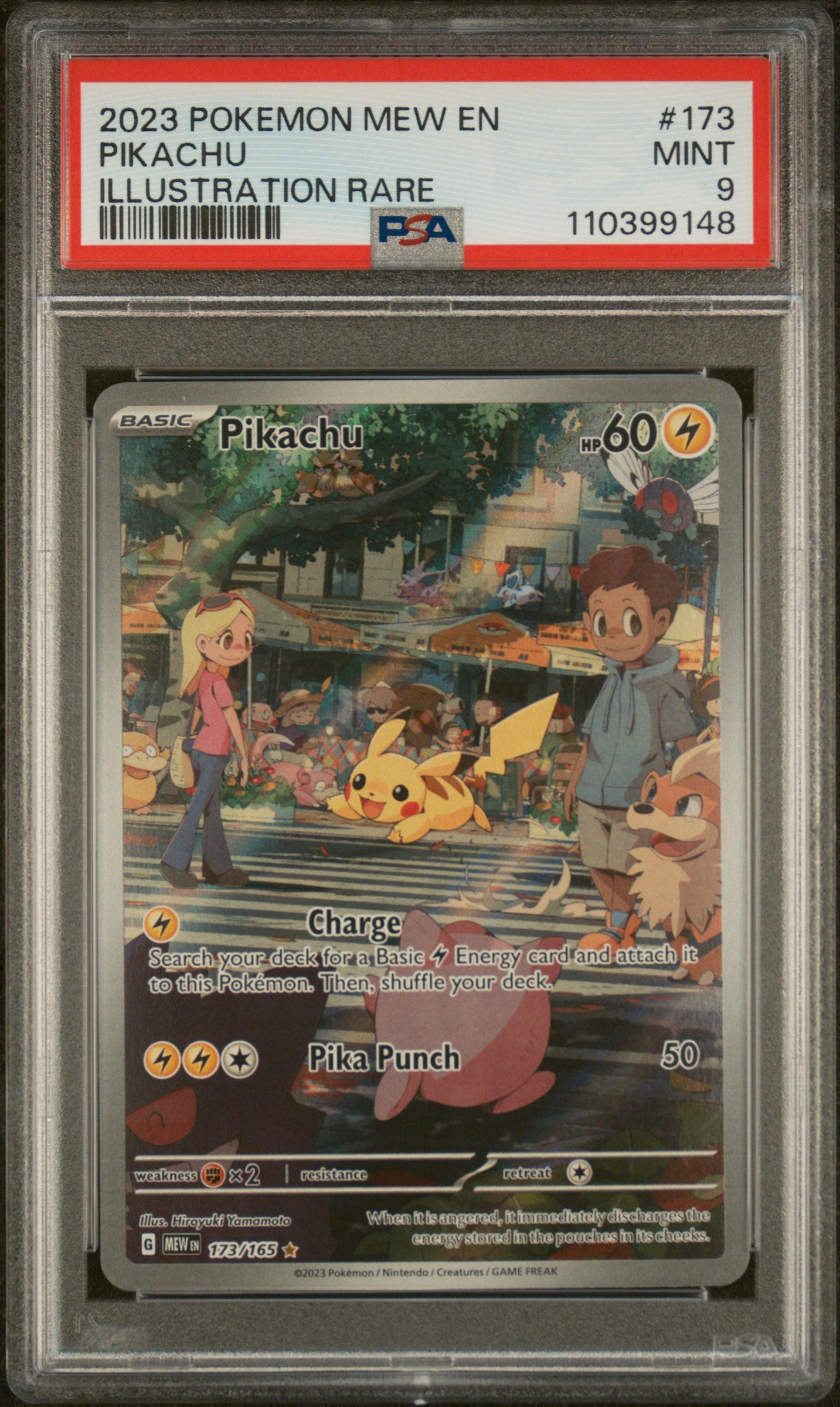 SV Scarlet & Violet 151  173/165 PSA9 #110399148 Pikachu  - Holofoil - Illustration Rare